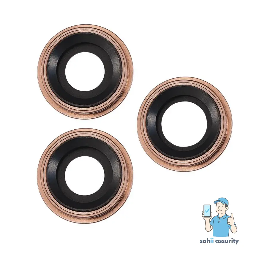 Camera Lens Glass with Frame for Apple iPhone 11 Pro Gold thumbnail